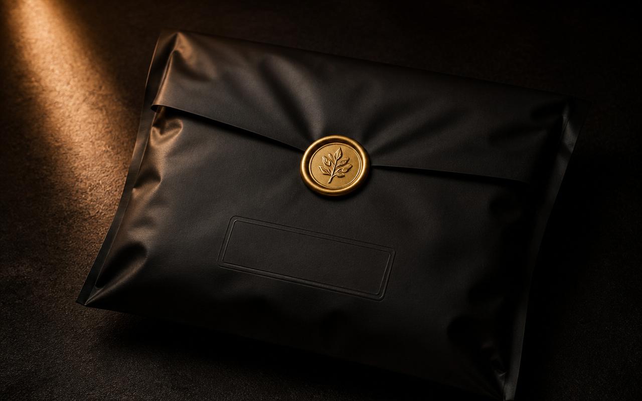 Premium black poly mailer
